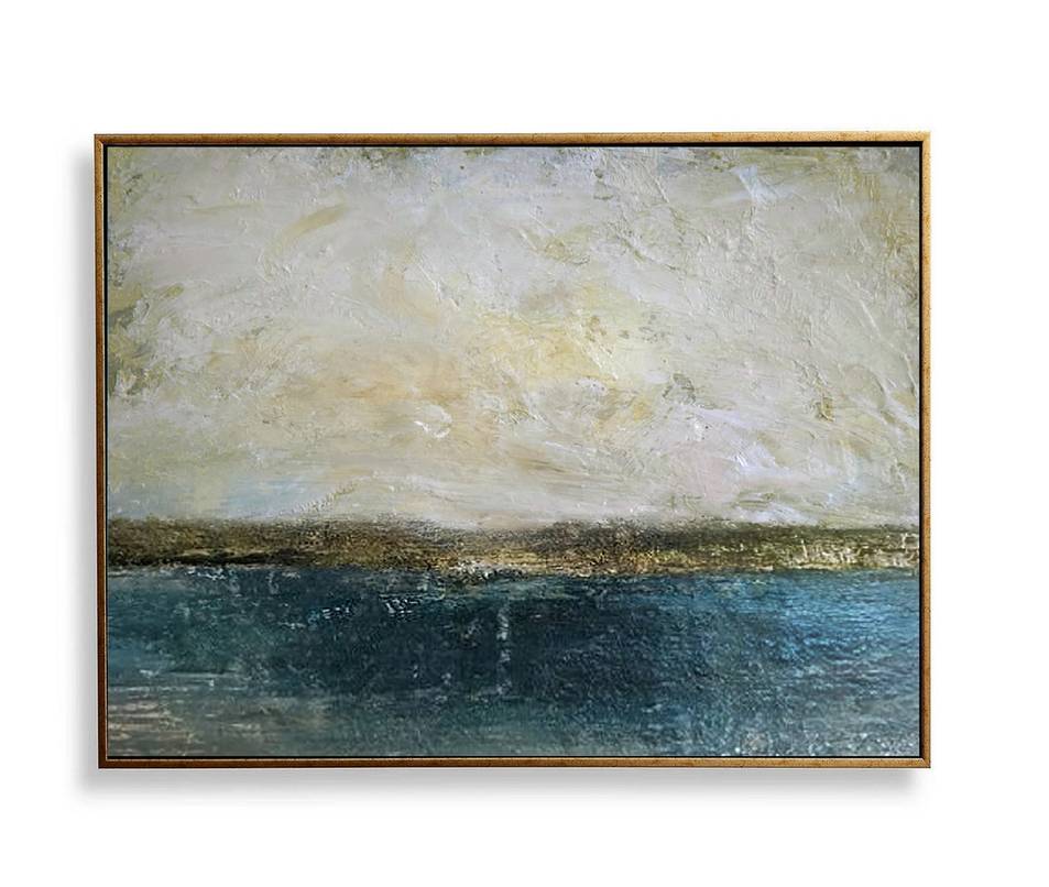 Navy Sky Minimalist Not Abstract Canvas Artwork SU26A wall art